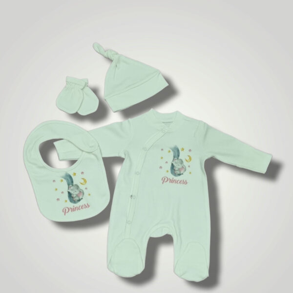 Set Nascita corredino passeggino 6 pz - Elefantino Princess - Image 2