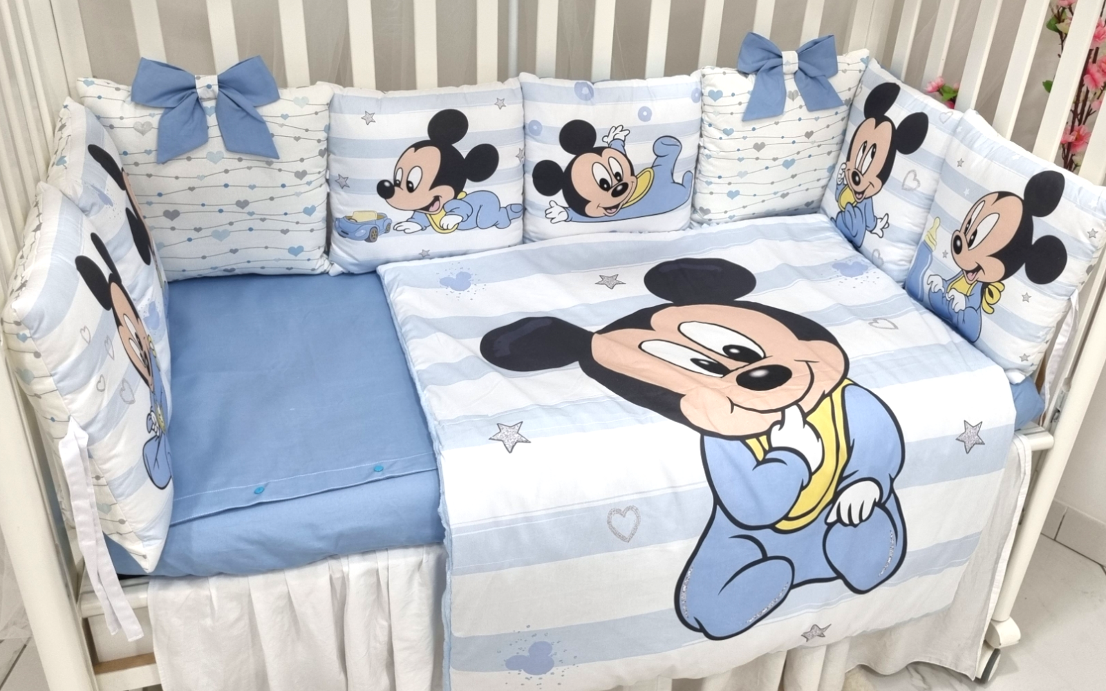 Set Paracolpi Mickey Mouse Topolino baby - copertina  con pile