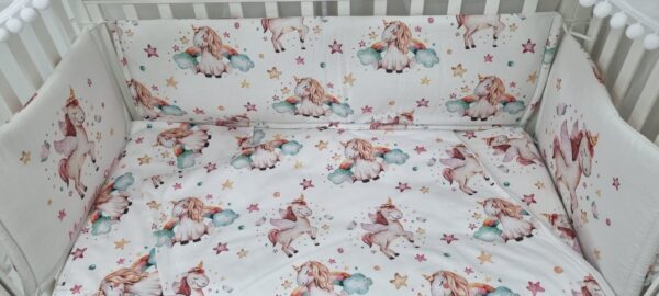 Set Paracolpi Slim Unicorno con copripiumino sfoderabile - Image 2