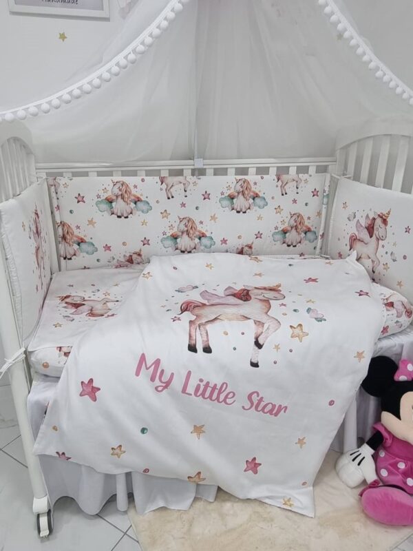 Set Paracolpi Slim Unicorno con copripiumino sfoderabile - Image 3