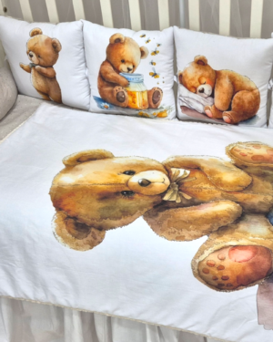 Set Paracolpi con Orsetto - copertina con pile