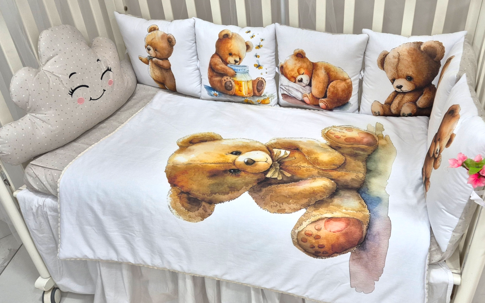 Set Paracolpi con Orsetto - copertina con pile